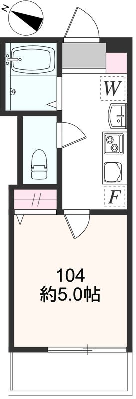アザーレ・バモス藤沢本町 104号室 間取り