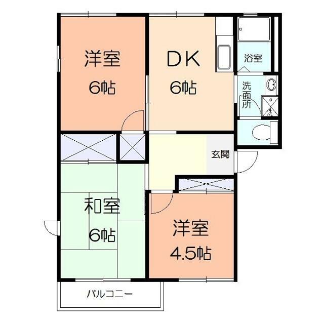 鈴木ハイツＢ 202号室 間取り