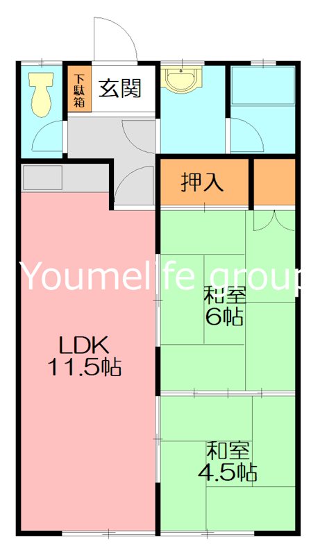 石井アパートPart1B棟 203号室 間取り