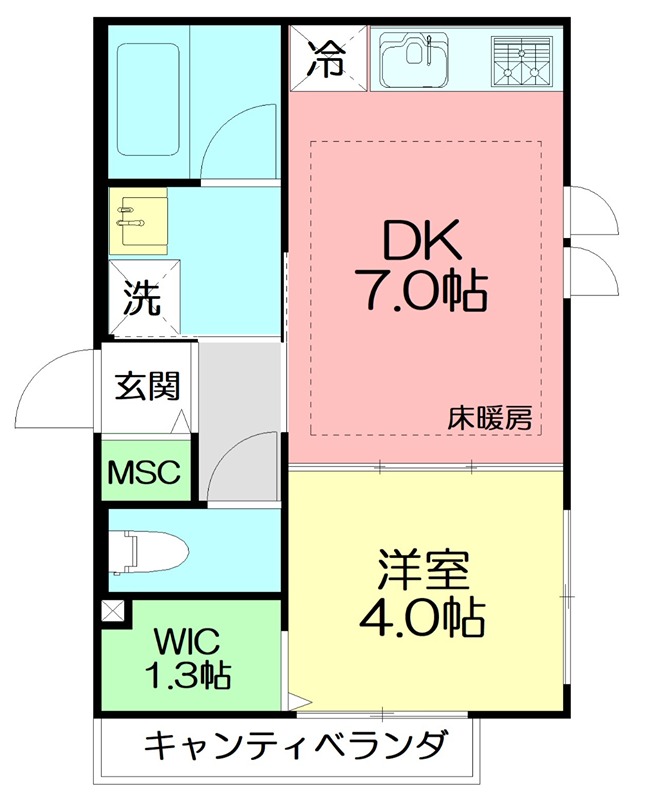 仮）鵠沼石上２丁目メゾン 201号室 間取り