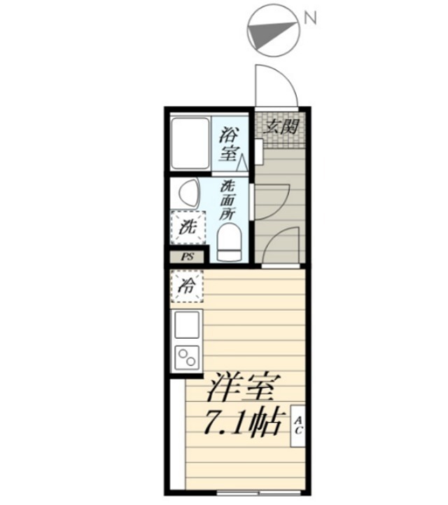 ロンディネ寒川 102号室 間取り