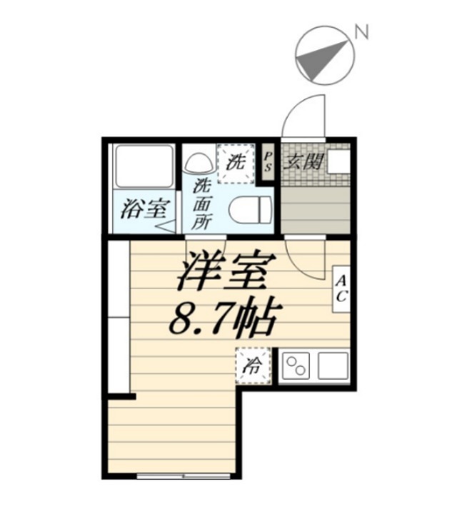 ロンディネ寒川 103号室 間取り