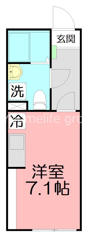 ロンディネ寒川 202号室 間取り