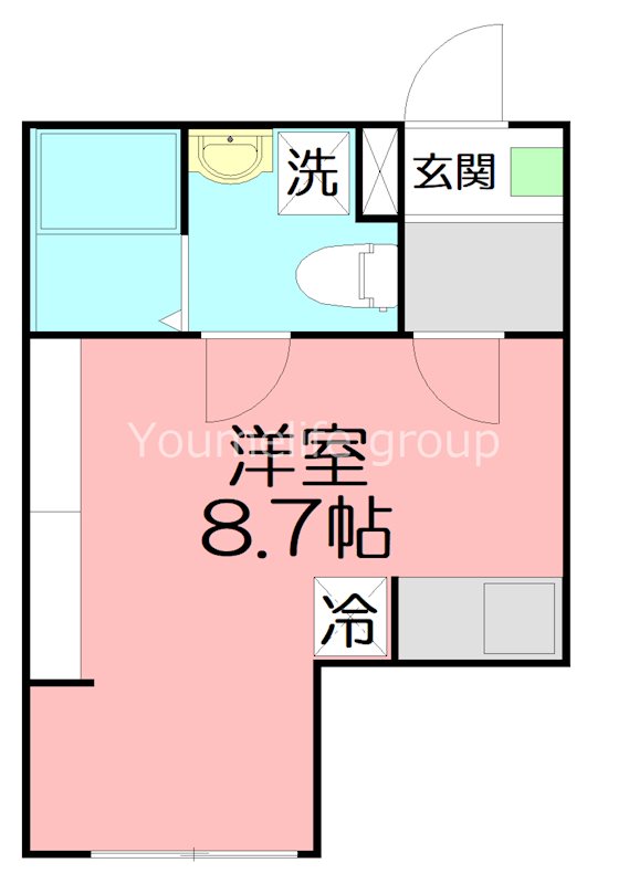 ロンディネ寒川 203号室 間取り