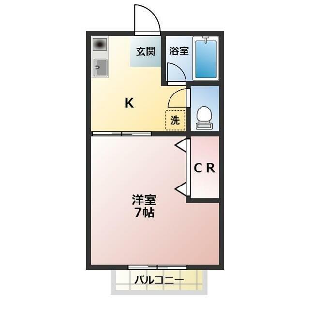 ザイライハウス 105号室 間取り