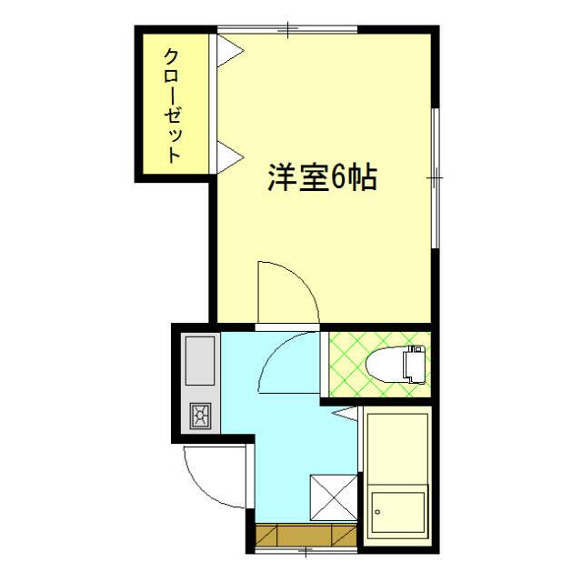 清水アパート 201号室 間取り