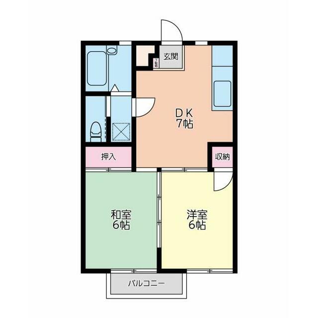 コーポヤマザキ 202号室 間取り