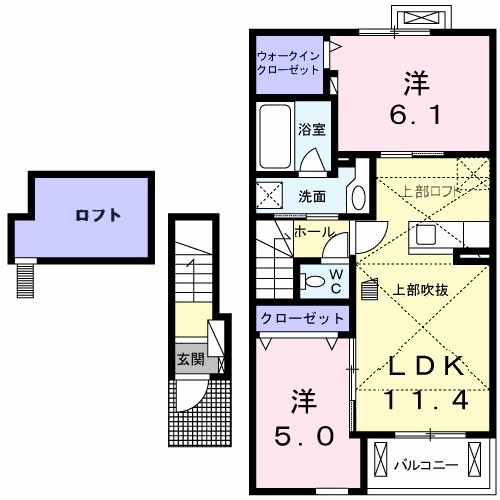 チェリーブロッサム 202号室 間取り