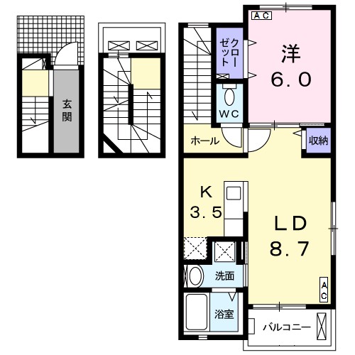 サンライズヒルⅦ 301号室 間取り