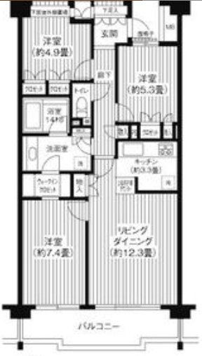 シエールグラン洋光台南公園 305号室 間取り