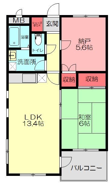 グランシルヴァ 201号室 間取り