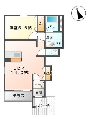 てらす　はに 101号室 間取り