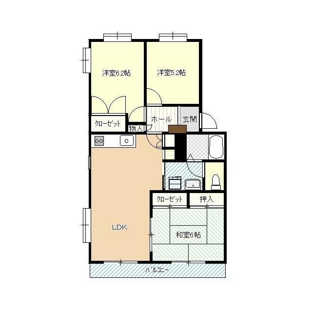 緑ヶ丘パレス井上 403号室 間取り