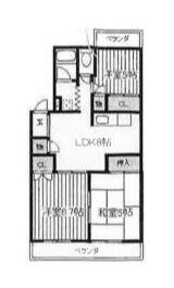 エクセルコート 205号室 間取り