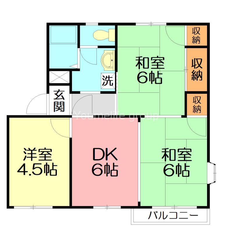 ベルソーレ・ミチⅡ 201号室 間取り