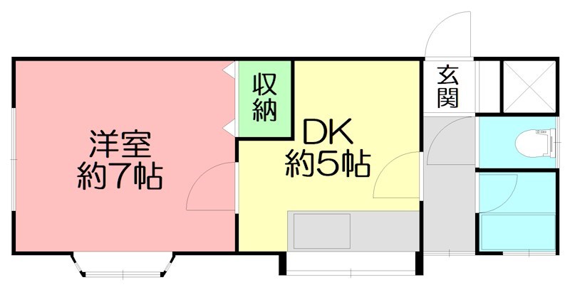 ハイツエーデルワイス 101号室 間取り