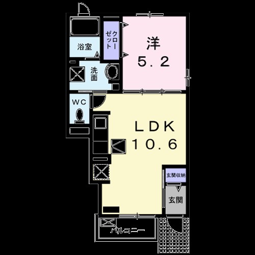 セレノブリーゼＤ 104号室 間取り