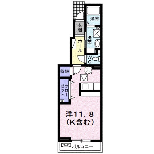 ベルフォーノ 103号室 間取り