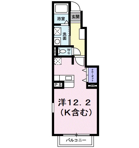 クラール曽比Ⅱ 103号室 間取り