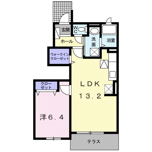 メゾン・ドゥアン B 102号室 間取り