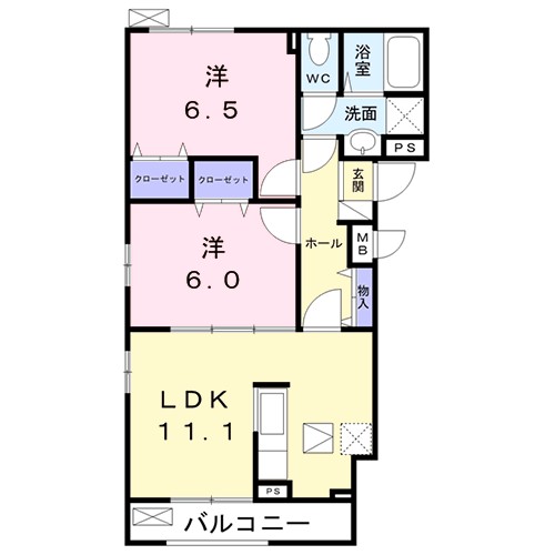 Y・Kアルダン 101号室 間取り
