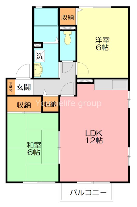 サニーフローラB 102号室 間取り