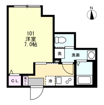 スキット本厚木 101号室 間取り