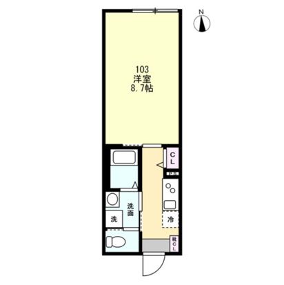 スキット本厚木 103号室 間取り