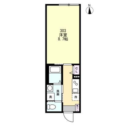 スキット本厚木 303号室 間取り