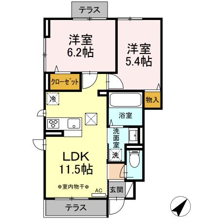 RsHeim(エルスハイム) 101号室 間取り