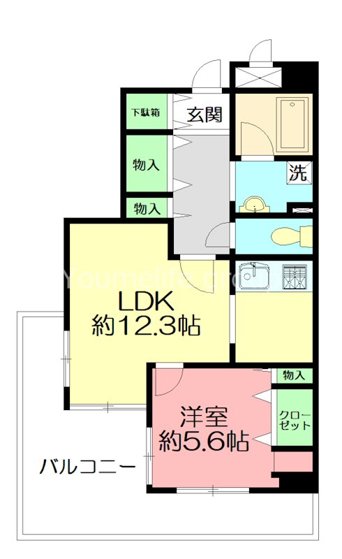 シャンテ伊勢原  408号室 間取り