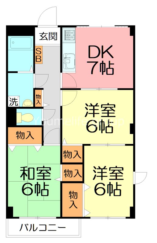 ヤマタケハウス 201号室 間取り