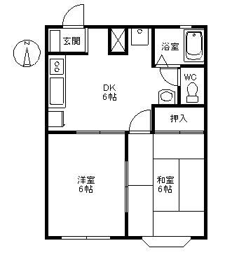 チェリーハウス桜花園 102号室 間取り