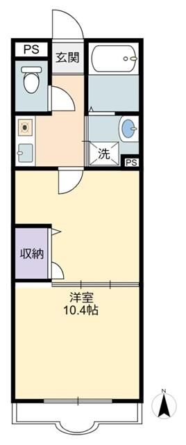 ブロメリア 105号室 間取り