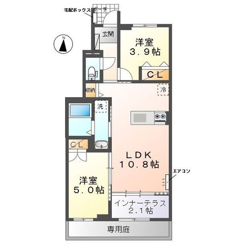 ラ・ベル・オロール 103号室 間取り