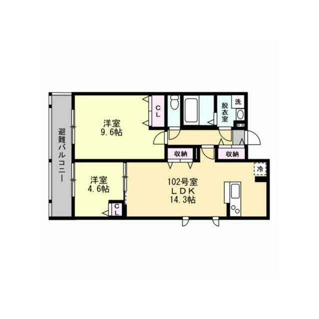 Ｆｅｌｉｃｅ藤沢 102号室 間取り