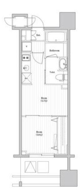 TOPAZ本厚木 806号室 間取り
