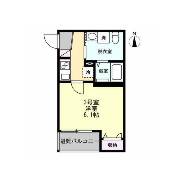 ベイルームグレイス本厚木 303号室 間取り