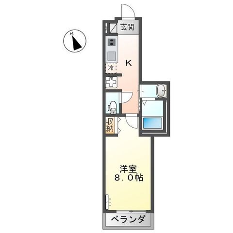 湘南エクセレントⅢ 106号室 間取り