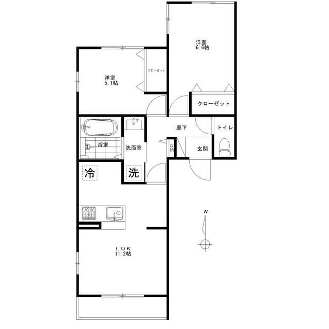 イーストピークヴィオレ 201号室 間取り