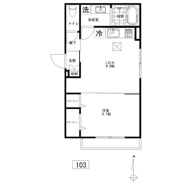 イーストピークヴィオレ 103号室 間取り