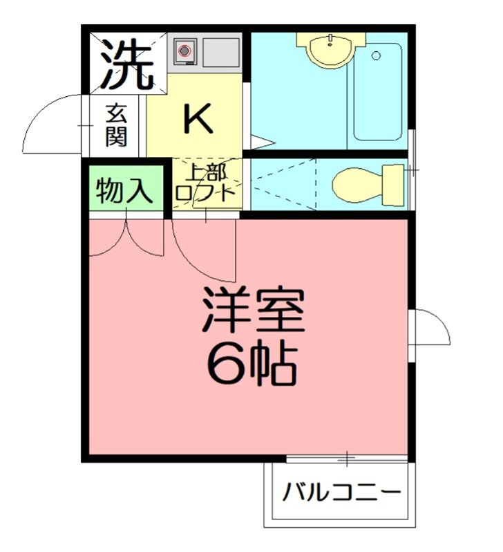 相湘22岡田ハイツ 102号室 間取り