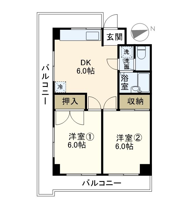 オートフラット 401号室 間取り