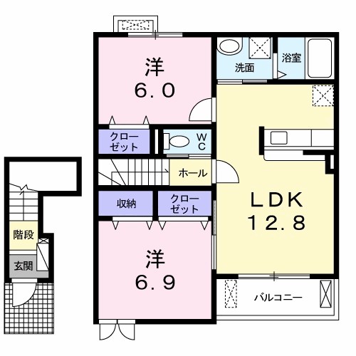 ワイズ　ヴィレッジ 203号室 間取り
