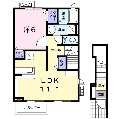 フォルトゥーナ　Ⅱ 202号室 間取り