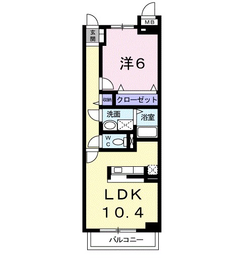 ル・ソレイユ 303号室 間取り