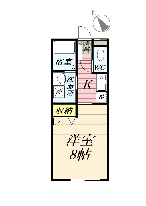 メゾンたくや  203号室 間取り