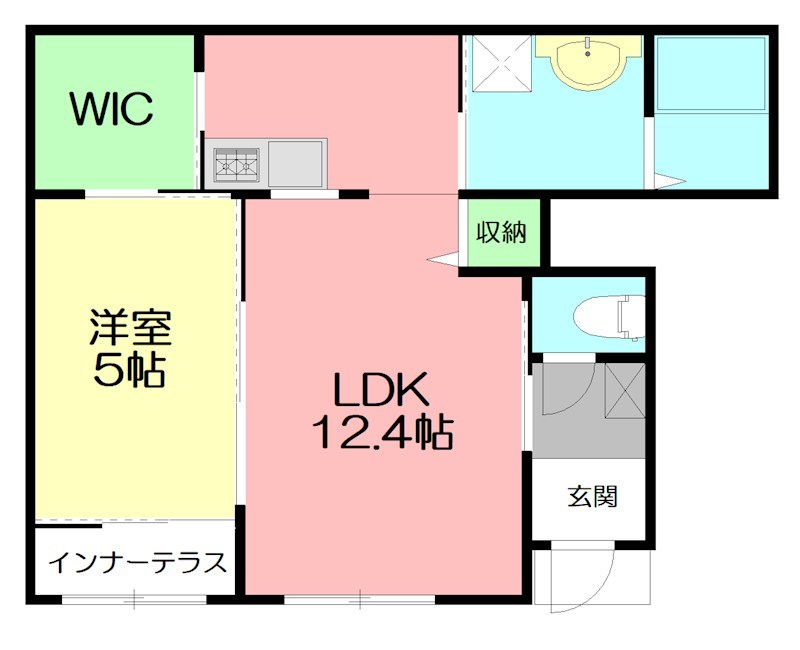 (仮称)小田原市飯泉アパート新築工事 103号室 間取り