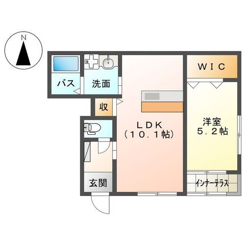 エストレヤ 102号室 間取り
