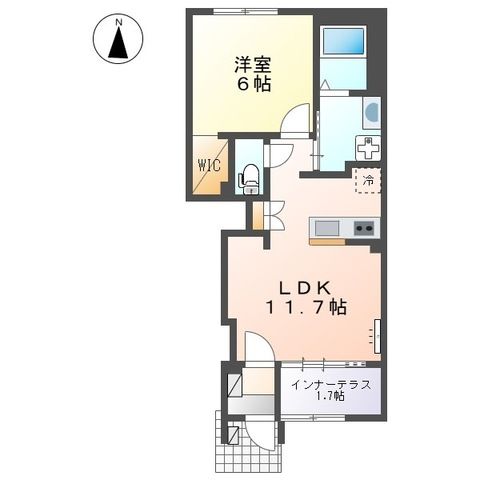 （仮称）小田原市中町アパート新築工事 103号室 間取り